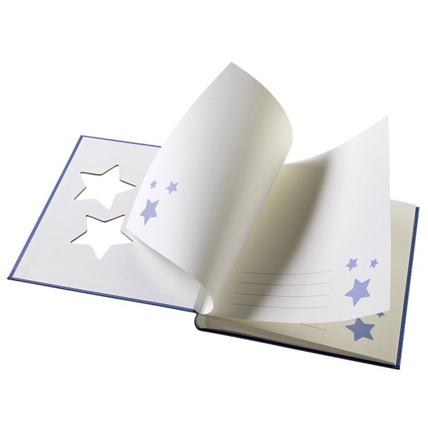 Walther Estrella blu 28x30,5 50 weiße pagine Babyalbum UK133L
