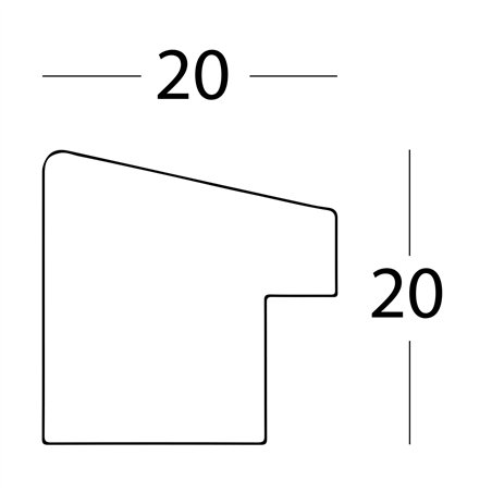 Walther Fiorito bianco 20x30 legno incl. Passepartout EF030W