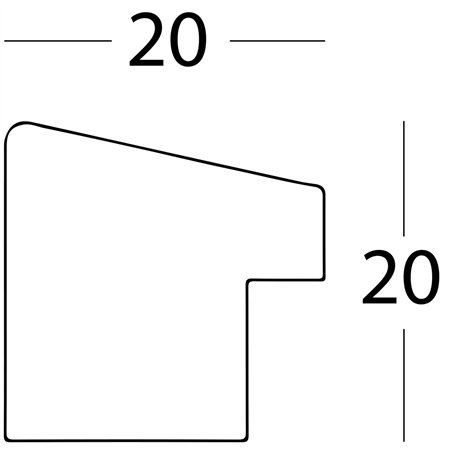 Walther Fiorito bianco 30x40 legno incl. Passepartout EF040W