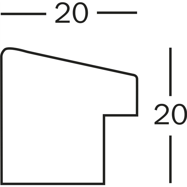Walther Fiorito bianco 30x45 legno incl. passepartout EF045W