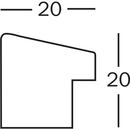 Walther Fiorito bianco 30x45 legno incl. passepartout EF045W
