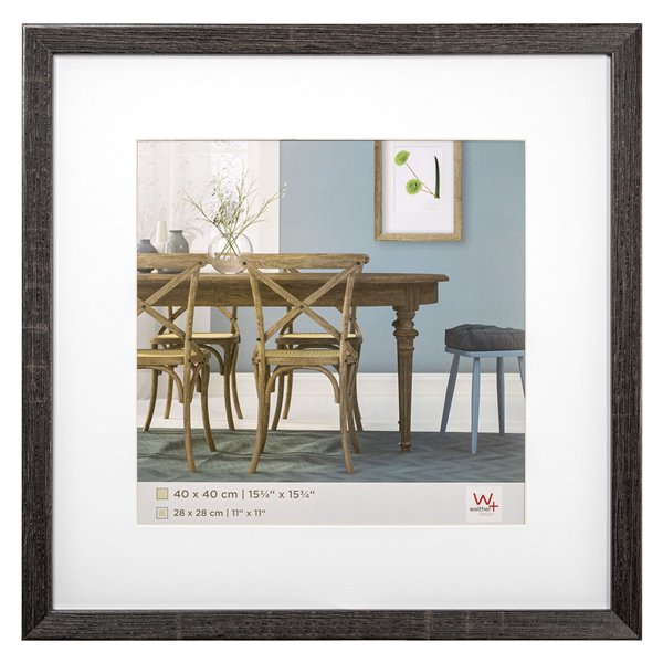 Walther Fiorito grigio scu.40x40 legno incl. passepartout EF440D