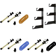 Walimex set montaggio a parete fond. 3 pieghe, set di 3 pz.