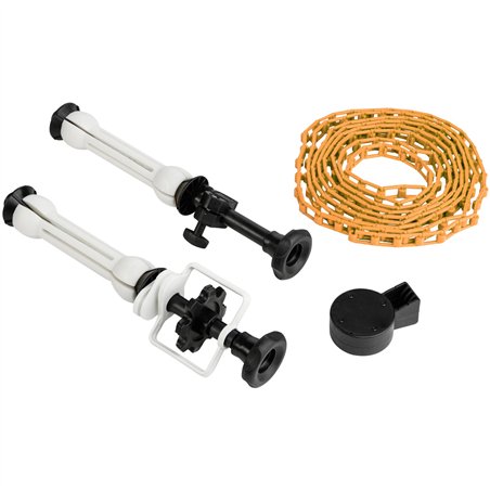 Walimex kit fissaggio sfondo con catena e peso, arancione