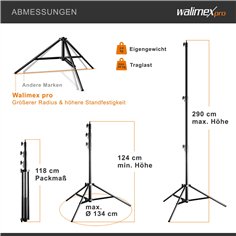 Walimex pro Jumbo AIR 290cm Lampenstativ 2
