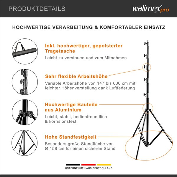 Walimex pro Jumbo AIR 600cm Lampenstativ