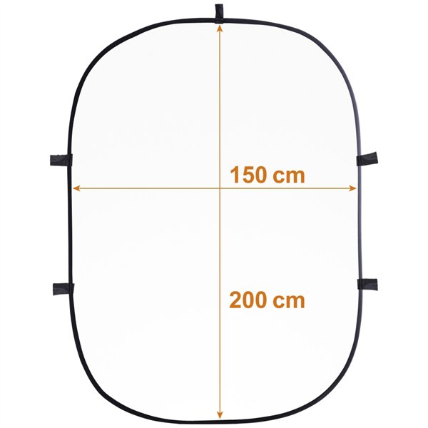 Walimex pro fondale pieghevole 150x200cm nero/bianco PE