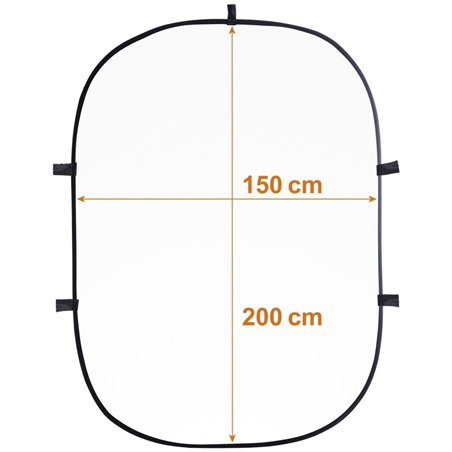 Walimex pro fondale pieghevole 150x200cm nero/bianco PE