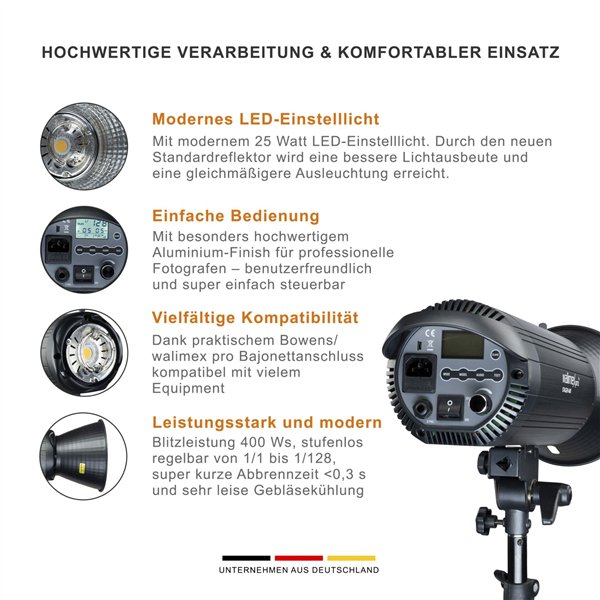 Walimex pro Stager 400 HSS kit Single