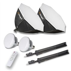 Walimex pro LED 60W Octagon Ø65cm Bi color Set 2