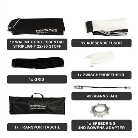Walimex pro Softbox Essential Striplight 30x120