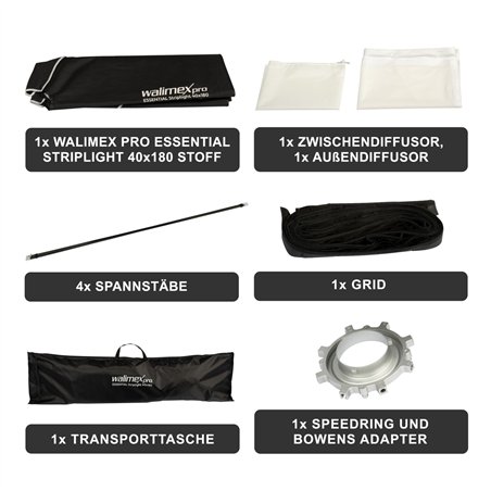 Walimex pro Softbox Essential Striplight 40x180