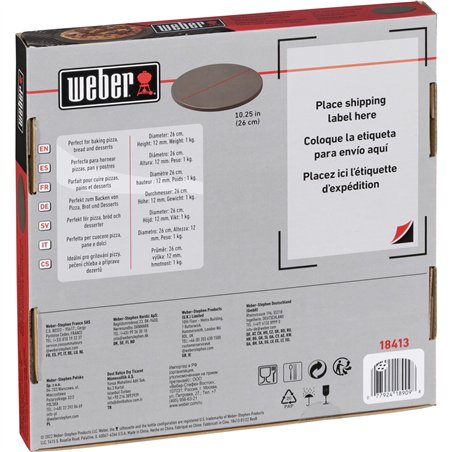 Weber pietra per pizza smaltata piccola 26cm