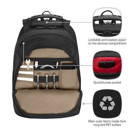 Wenger Legacy Black Series 16 zaino per laptop nero