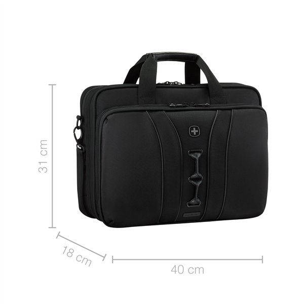 Wenger Legacy Black Series 16 Laptop Briefcase black