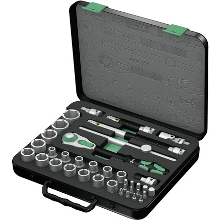 WERA 8100 SC 2 kit con cricch. Zyklop Speed att.da 1/2  metrico