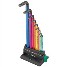 Wera 950/9 Hex-Plus Multicolour assortimento di 3 chiavi a L