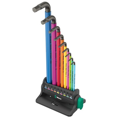 Wera 950/9 Hex-Plus Multicolour assortimento di 3 chiavi a L