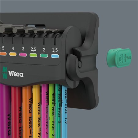 Wera 950/9 Hex-Plus Multicolour assortimento di 3 chiavi a L