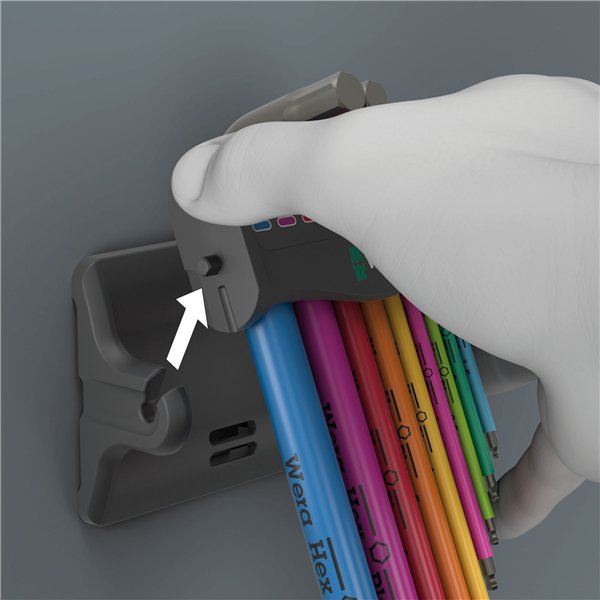 Wera 950/9 Hex-Plus Multicolour assortimento di 3 chiavi a L