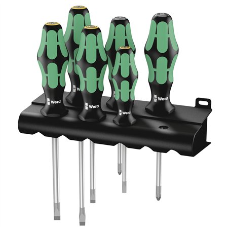 WERA 334/355/6 Kraftform Plus Lasertip Set di cacciaviti