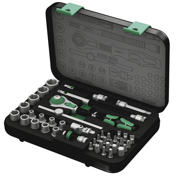 WERA 8100 SA 2 Kit cricchetto Zyklop Speed attacco da 1/4