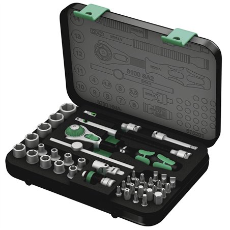 WERA 8100 SA 2 Kit cricchetto Zyklop Speed attacco da 1/4