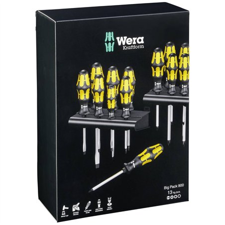 WERA Kraftform Big Pack 900 set cacciaviti di precis. 13 pz.
