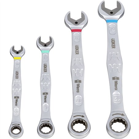 WERA Joker 4 pz. set con chiavi combinate a cricchetto