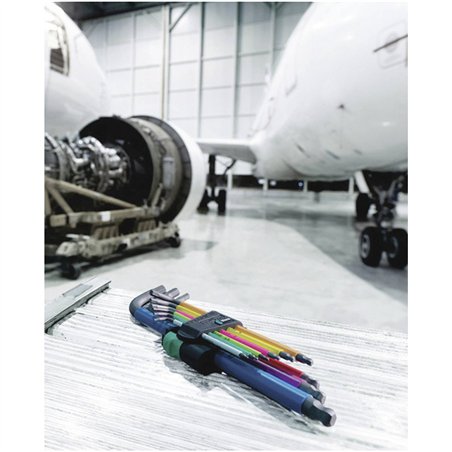 WERA 950/9 Hex-Plus Assortimento di chiavi a L, Black Laser