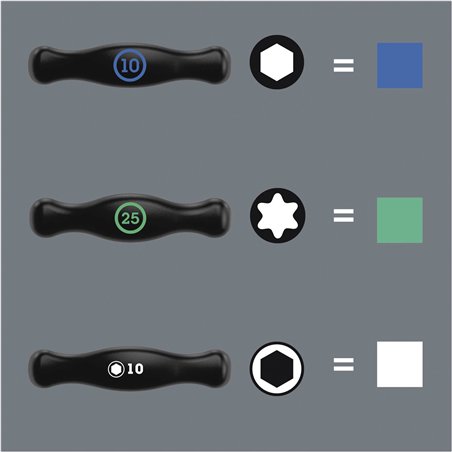 WERA 467/7 HF set 1 ass.giravite a T TORX