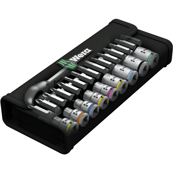 WERA 8100 SA 7 kit con cricch. Zyklop Metal con pass. quadro