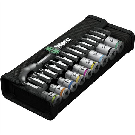 WERA 8100 SA 7 kit con cricch. Zyklop Metal con pass. quadro