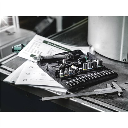 WERA 8100 SA 7 kit con cricch. Zyklop Metal con pass. quadro