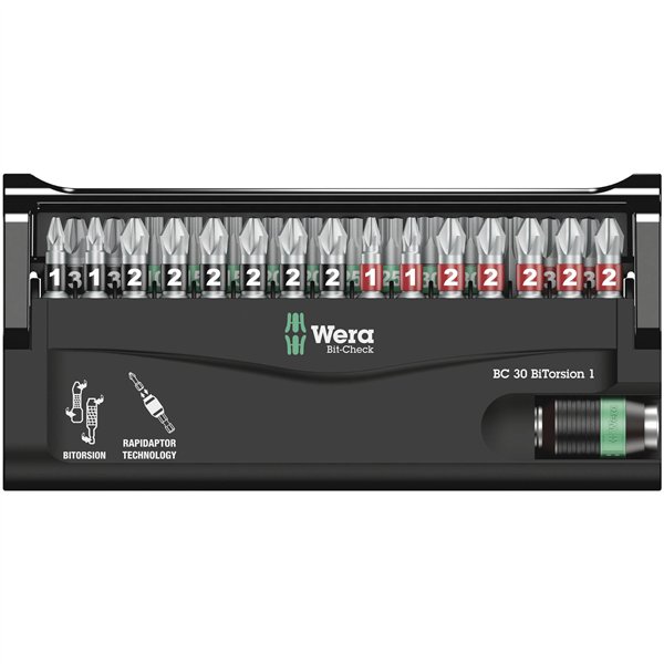 WERA Bit-Check 30 BiTorsion 1 set assortimento inserti