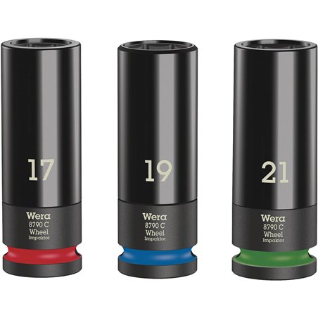 WERA Wheel Impaktor C Set 1 kit chiavi bussola con att. 1/2