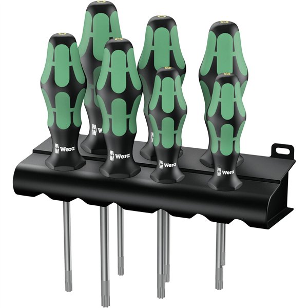 WERA 367/7 TORX HF Kraftform Plu Set di giravite con ritegno vite