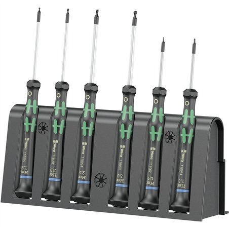 WERA 2052/6 set di cacciaviti per elettronica con supporto