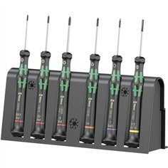 WERA 2050/6 set di cacciaviti per elettronica con supporto