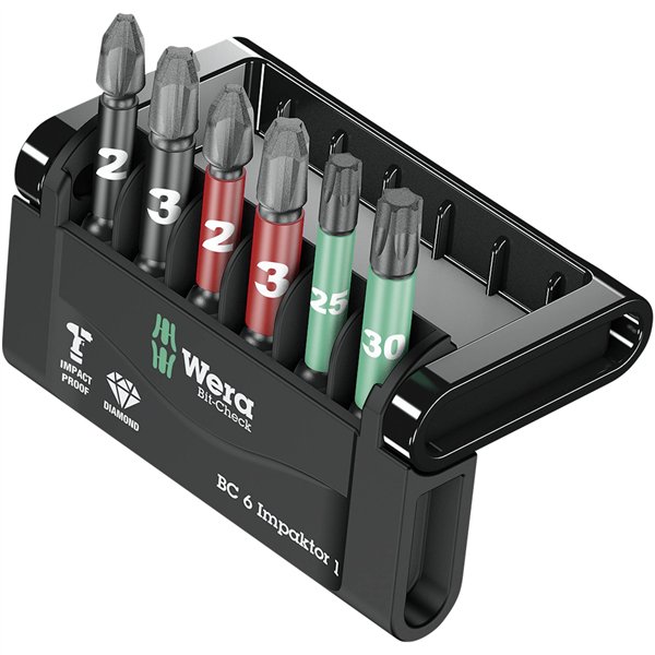 WERA Bit-Check 6 Impaktor 1 set assortimento inserti