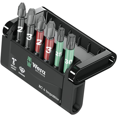 WERA Bit-Check 6 Impaktor 1 set assortimento inserti