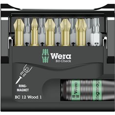 WERA Bit-Check 12 Wood 1 assortimento di punte 2
