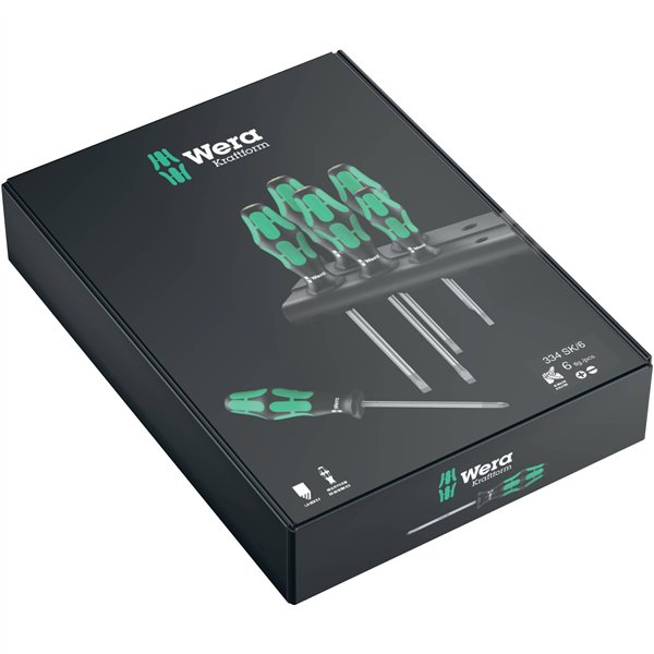 Wera 334 SK/6 set giravite Kraftform Plus Lasertip + supp.
