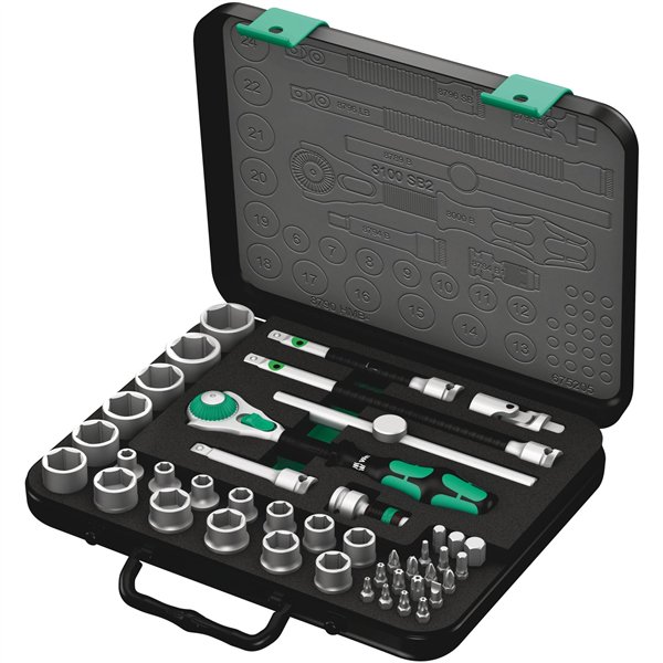 Wera 8100 SB 2 set con cricch. Zyklop Speed, att.3/8 , metrico