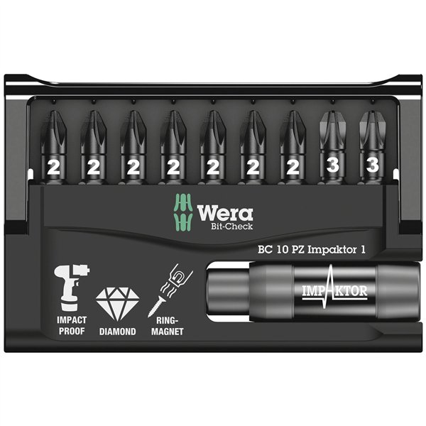Wera Bit-Check 10 PZ Impaktor 1