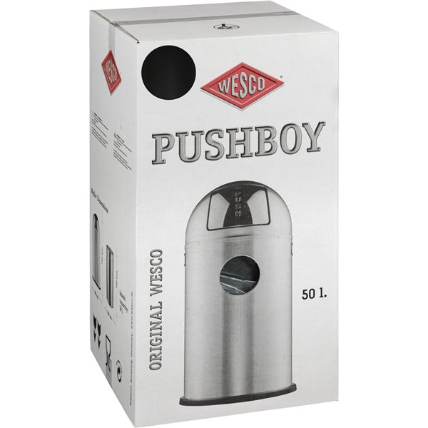 WESCO Pushboy 50l nero opaco