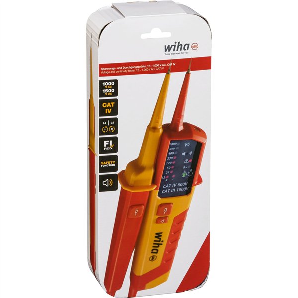 Wiha tester di tensione e contin.  12 - 1.000 V AC, CAT IV