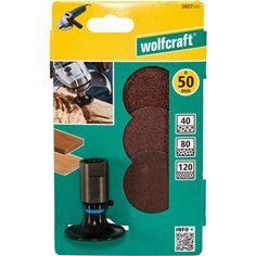 Wolfcraft Schleifscheibensatz Schleifmaschinen 50mm, 4p. 50mm