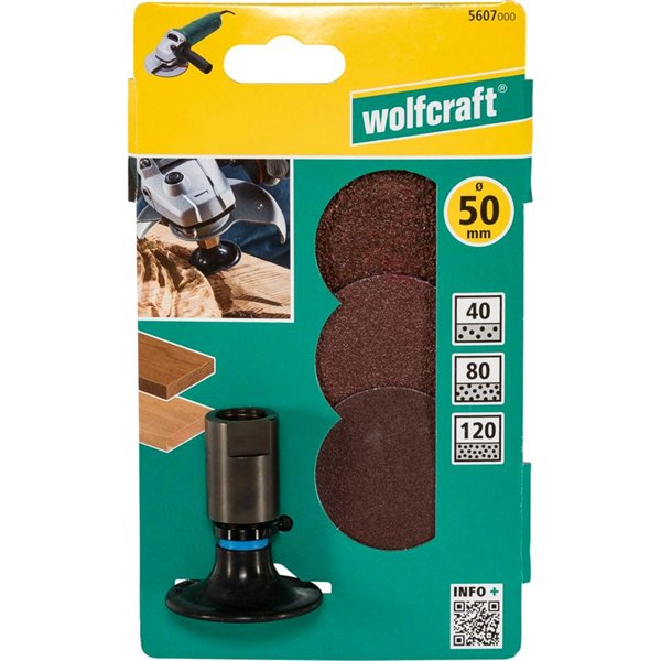 Wolfcraft Schleifscheibensatz Schleifmaschinen 50mm, 4p. 50mm
