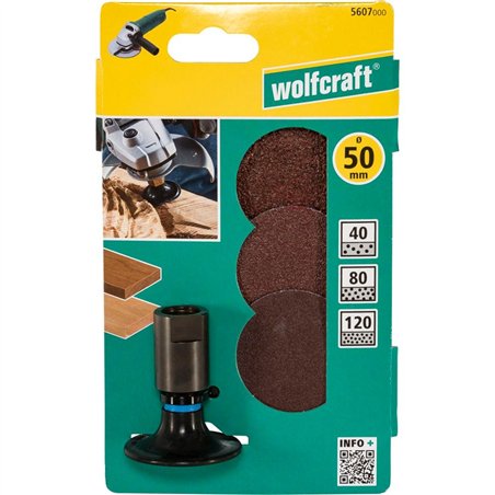 Wolfcraft Schleifscheibensatz Schleifmaschinen 50mm, 4p. 50mm